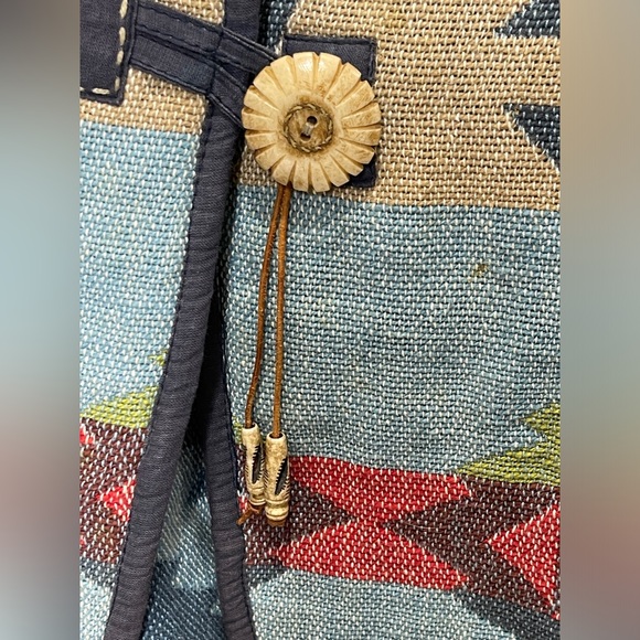 Flashback Vintage Aztec Tapestry Jacket Bohemian Southwest Oversized Blazer Boho - Picture 6 of 7